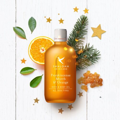 frankincense and myrrh and orange body oil christmas